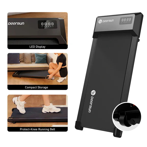 DeerRun Q1 Urban Mini Under-Desk Treadmill with Remote Control