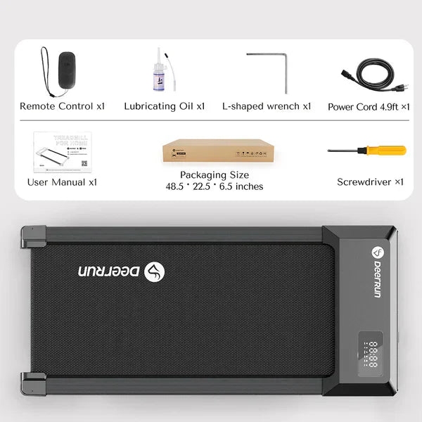 DeerRun Q1 Urban Mini Under-Desk Treadmill with Remote Control